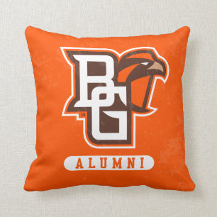 Bowling Green State Alumni Distressed Throw Pillow
