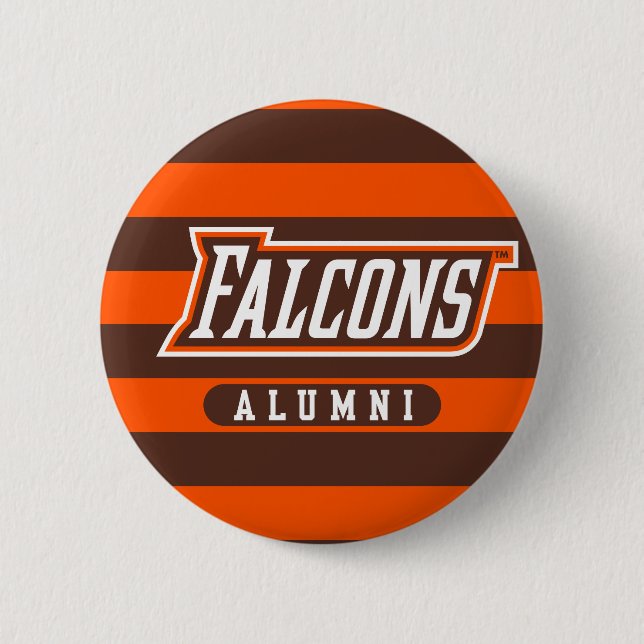 Bowling Green State Alumni Stripes Button (Front)