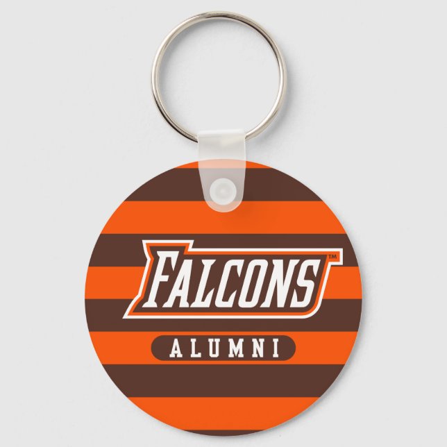 Bowling Green State Alumni Stripes Keychain (Front)