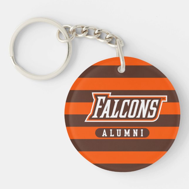 Bowling Green State Alumni Stripes Keychain (Front)