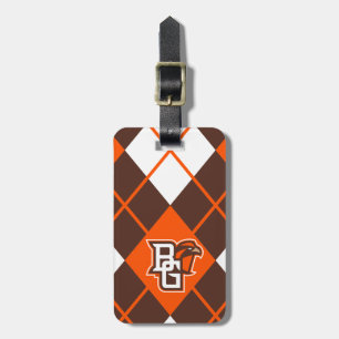 Bowling Green State Argyle Pattern Luggage Tag