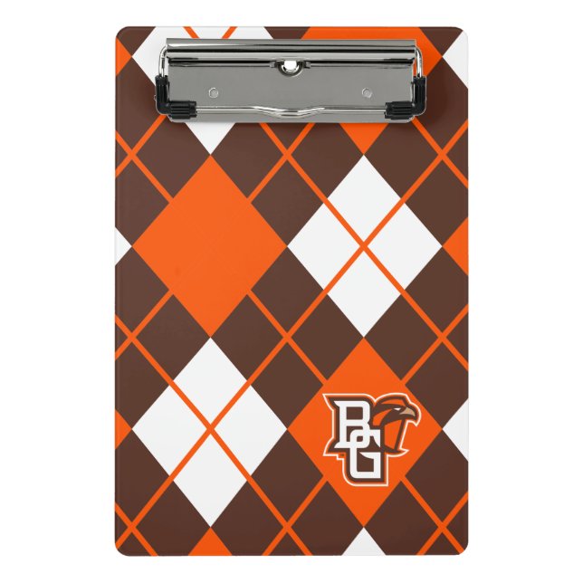 Bowling Green State Argyle Pattern Mini Clipboard (Front)