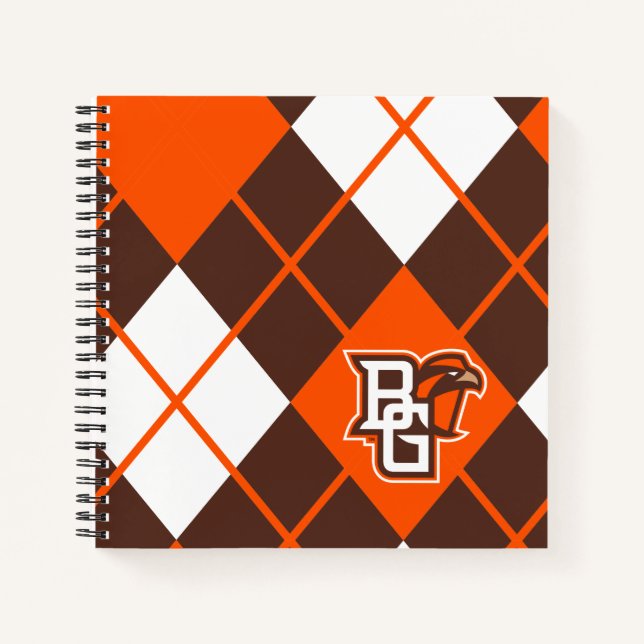 Bowling Green State Argyle Pattern Notebook (Front)