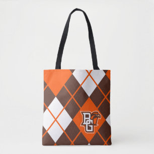 Bowling Green State Argyle Pattern Tote Bag