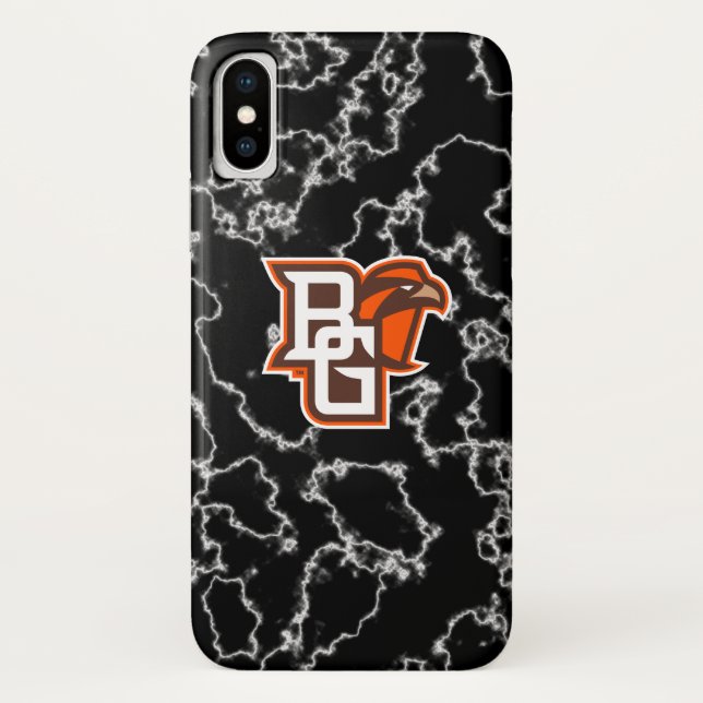 Bowling Green State Black Marble Case-Mate iPhone Case (Back)