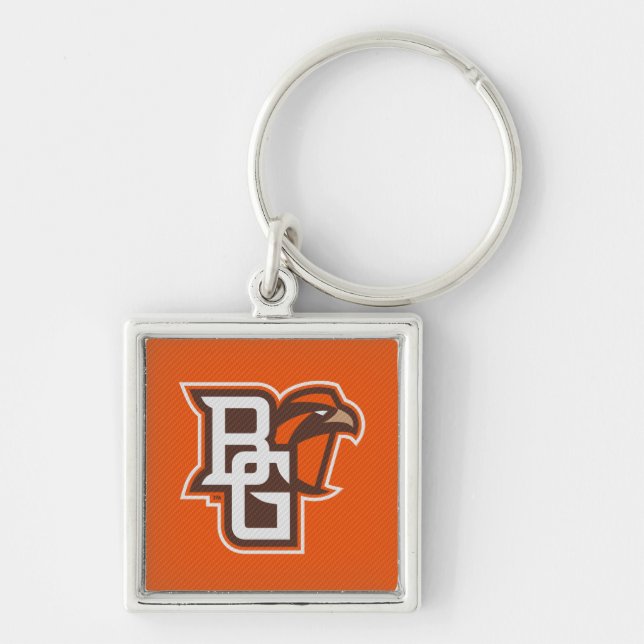 Bowling Green State Carbon Fiber Pattern Keychain (Front)