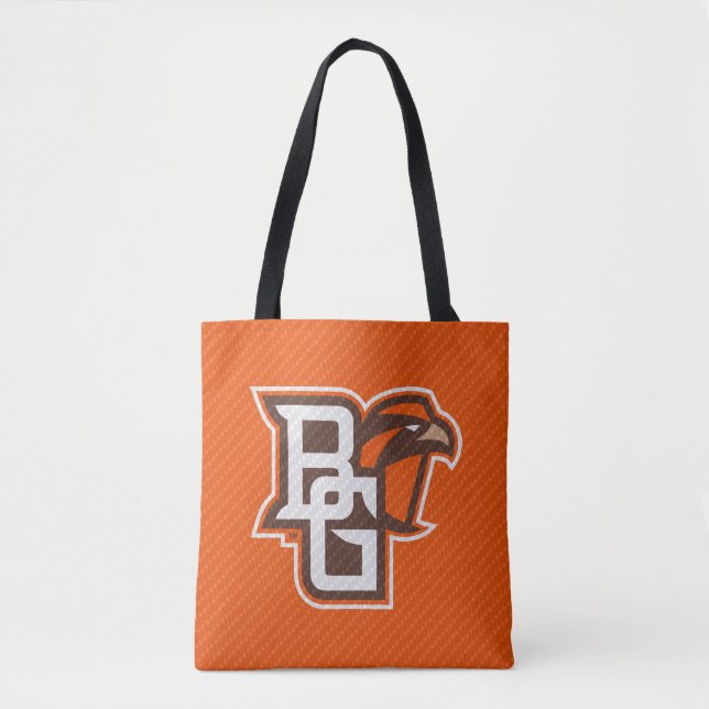 Bowling Green State Carbon Fiber Pattern Tote Bag (Front)