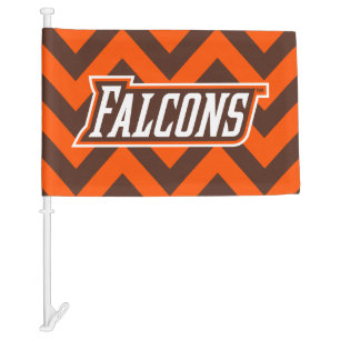 Bowling Green State Chevron Pattern Car Flag