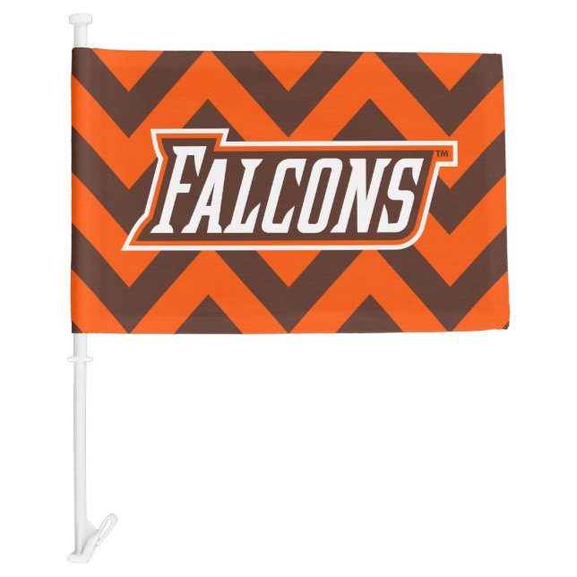 Bowling Green State Chevron Pattern Car Flag (Front)