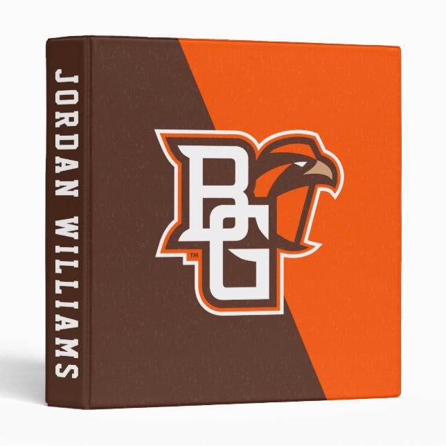 Bowling Green State Color Block Distressed 3 Ring Binder (Front/Spine)