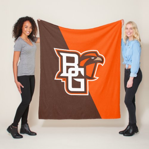 Bowling Green State Color Block Distressed Fleece Blanket