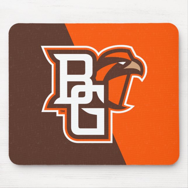 Bowling Green State Color Block Distressed Mouse Pad (Front)