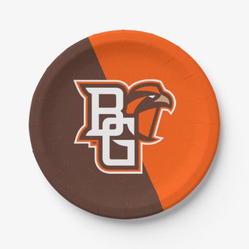 Bowling Green State Color Block Distressed Paper Plates