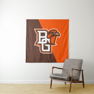 Bowling Green State Color Block Distressed Tapestry