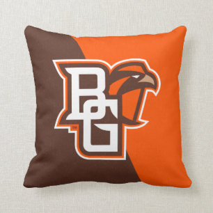 Bowling Green State Color Block Distressed Throw Pillow