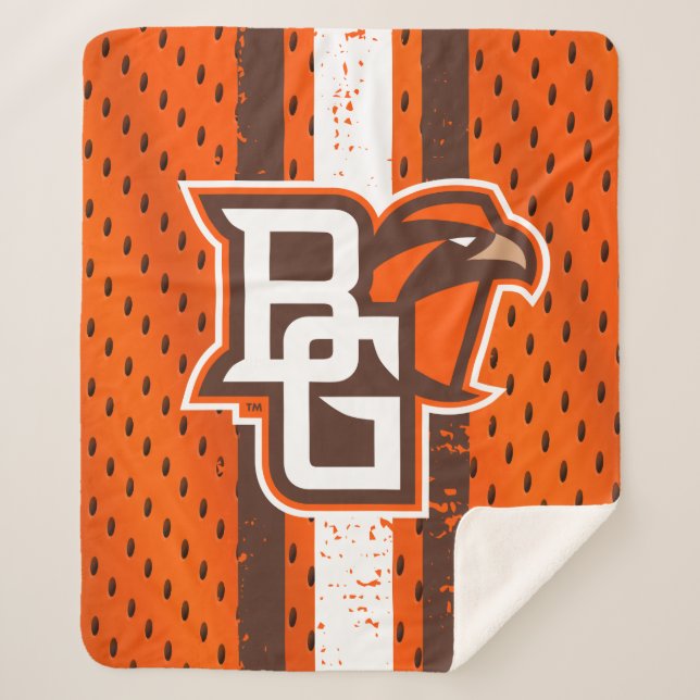 Bowling Green State Football Jersey Sherpa Blanket (Front)