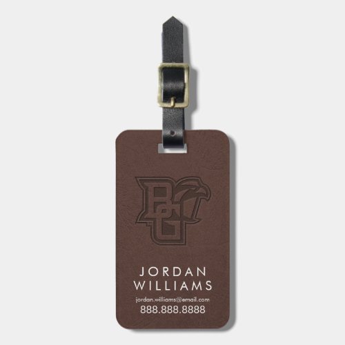 Bowling Green State Leather Luggage Tag