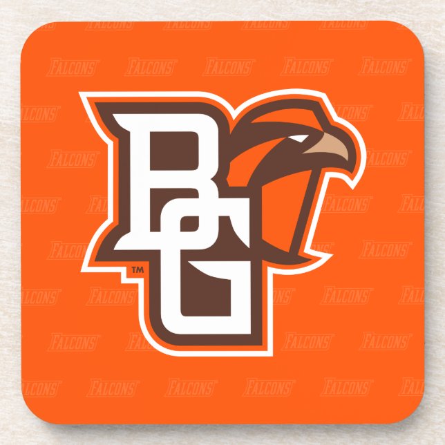 Bowling Green State Logo Watermark Beverage Coaster (Front)