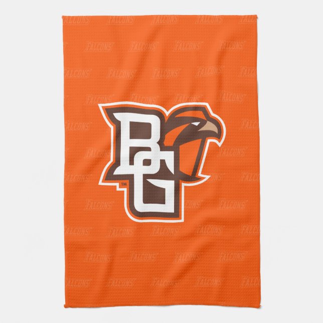 Bowling Green State Logo Watermark Kitchen Towel (Vertical)