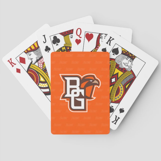 Bowling Green State Logo Watermark Poker Cards (Back)
