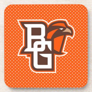 Bowling Green State Polka Dot Pattern Beverage Coaster