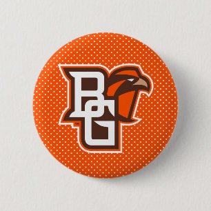Bowling Green State Polka Dot Pattern Button