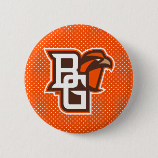 Bowling Green State Polka Dot Pattern Button