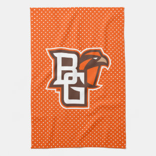 Bowling Green State Polka Dot Pattern Kitchen Towel