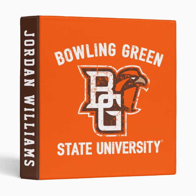 Bowling Green State University Distressed 3 Ring Binder (Front/Spine)
