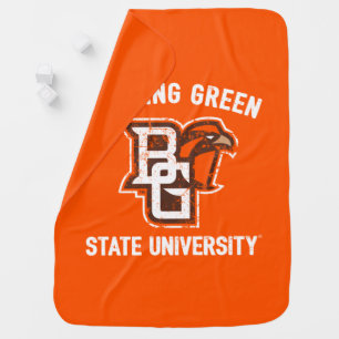 Bowling Green State University Distressed Baby Blanket