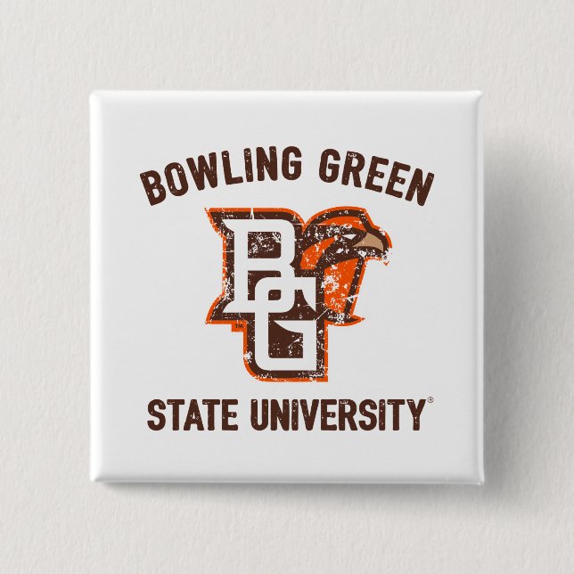 Bowling Green State University Distressed Button (Front)