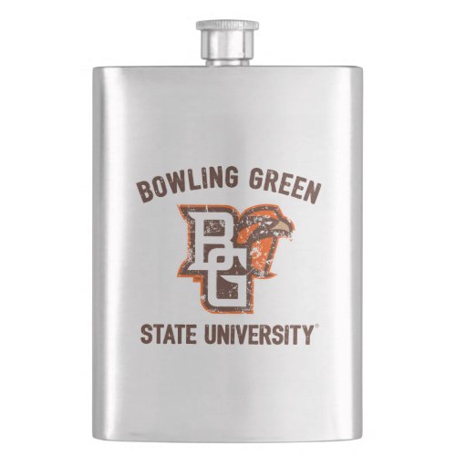 Bowling Green State University Distressed Flask