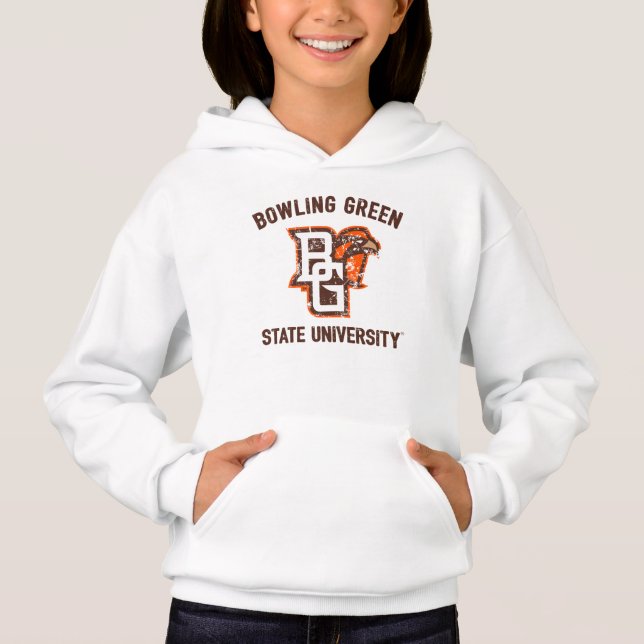 Bowling Green State University Distressed Hoodie (Front)