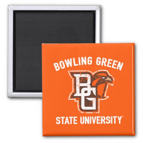 Bowling Green State University Distressed Magnet