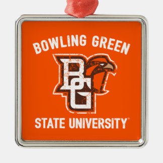 Bowling Green State University Distressed Metal Ornament
