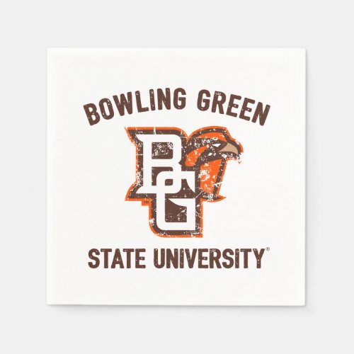 Bowling Green State University Distressed Napkins