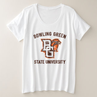 Bowling Green State University Distressed Plus Size T-Shirt