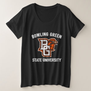 Bowling Green State University Distressed Plus Size T-Shirt