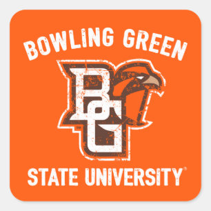 Bowling Green State University Distressed Square Sticker