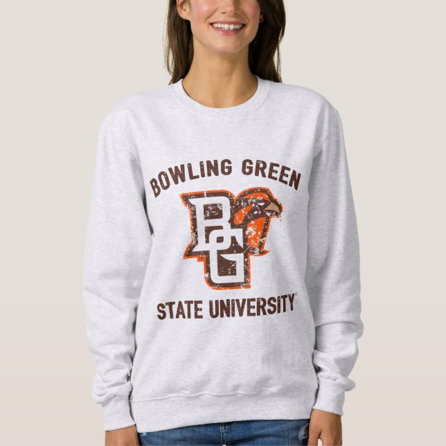 Bowling Green State University Distressed Sweatshirt (Front)