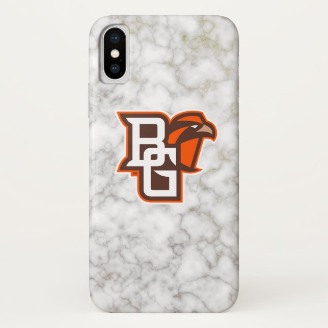 Bowling Green State White Marble Case-Mate iPhone Case (Back)