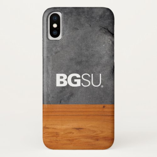 Bowling Green State Wood Cement iPhone X Case