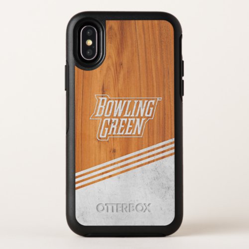 Bowling Green State Wood Cement Logo Stripe OtterBox Symmetry iPhone X Case