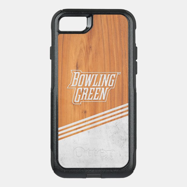 Bowling Green State Wood Cement Logo Stripe Otterbox iPhone Case (Back)