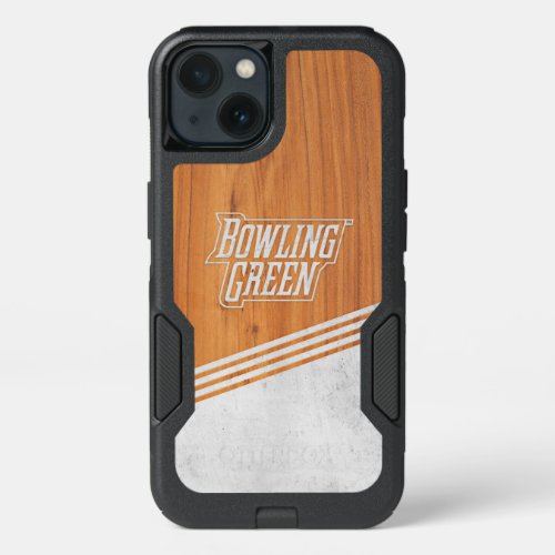 Bowling Green State Wood Cement Logo Stripe iPhone 13 Case