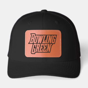 Bowling Green Wordmark Leather Patch Hat