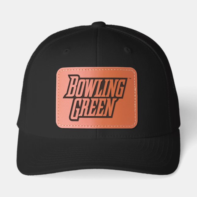 Bowling Green Wordmark Leather Patch Hat (Front)