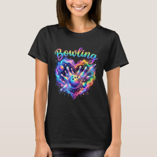 Bowling heart colorful bowling pin lovers bowler T-Shirt