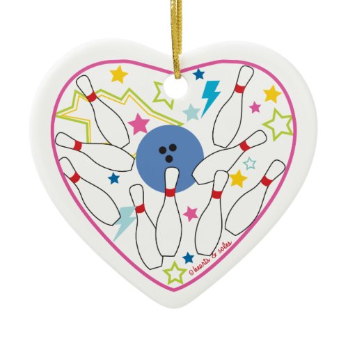 Bowling Heart Ornament