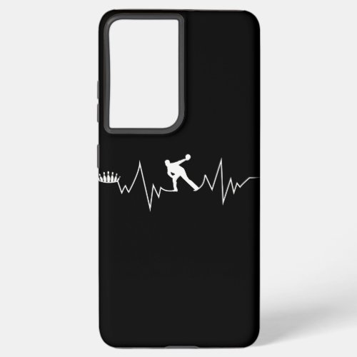 Bowling Heartbeat Gift for Bowlers Samsung Galaxy S21 Ultra Case